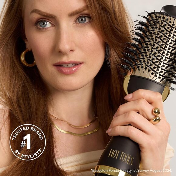 Hot Tools Professional 24k Gold One-Step Salon Blowout Hair Styler Brush HT1076 main image 6